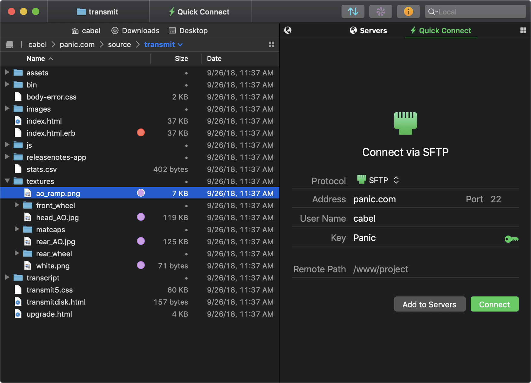 dual control pane of winscp for mac